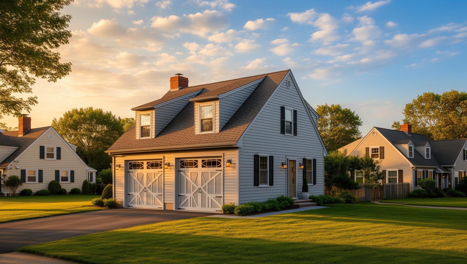 Premium aluminum garage door installation on beautiful colonial home in Texas City